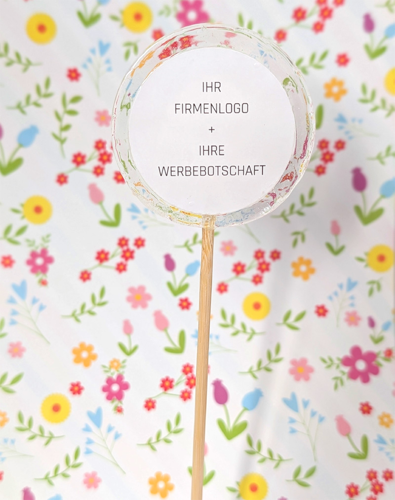 lolli mit firmenlogo 
